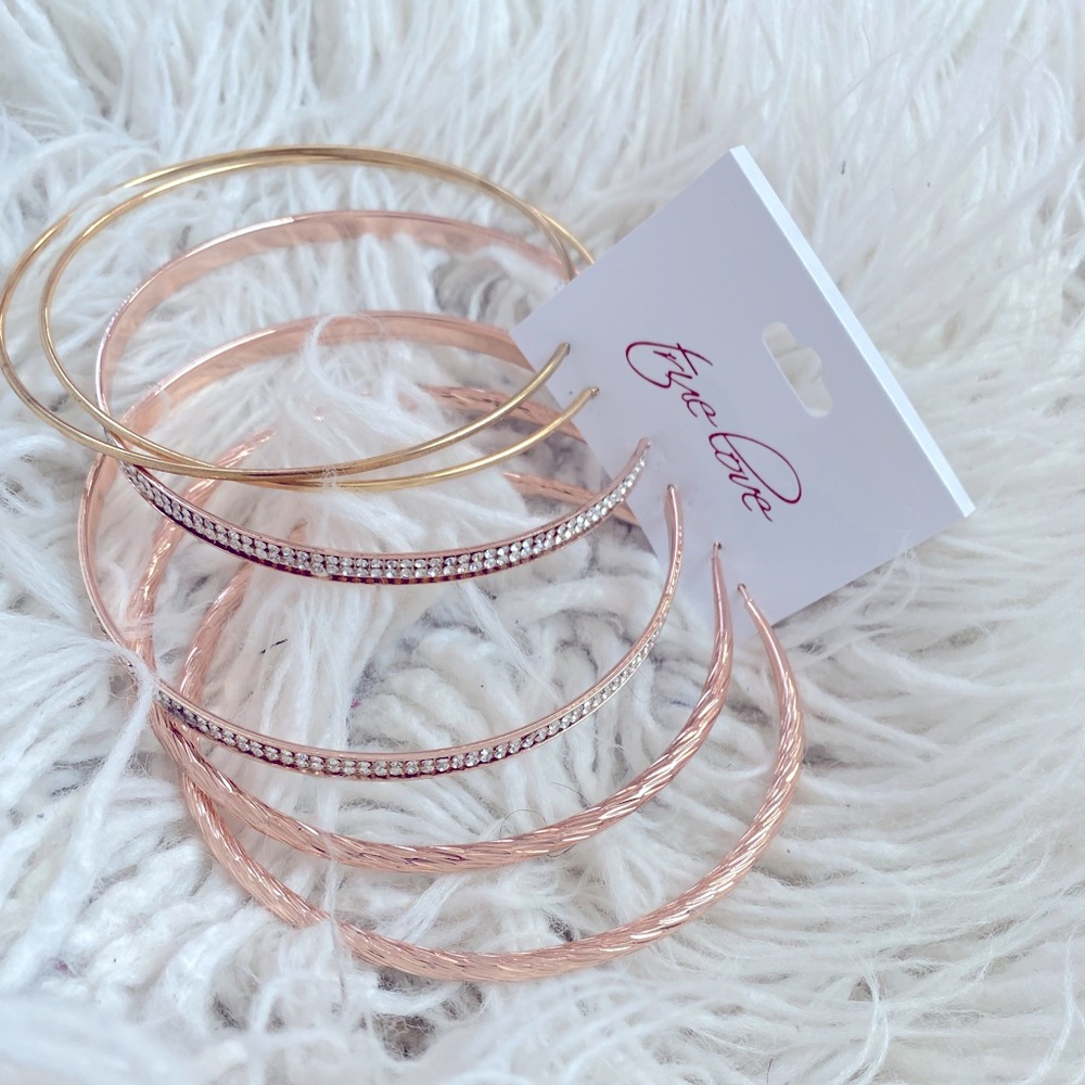 3 pair Long Hoops, never used them before.